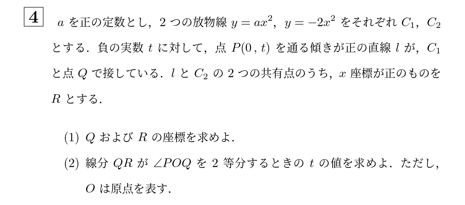 2008年一橋大学後期大問4