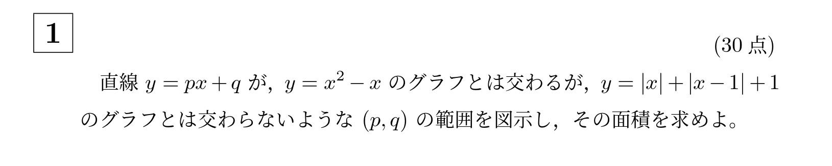 2015年京都大学文系大問1