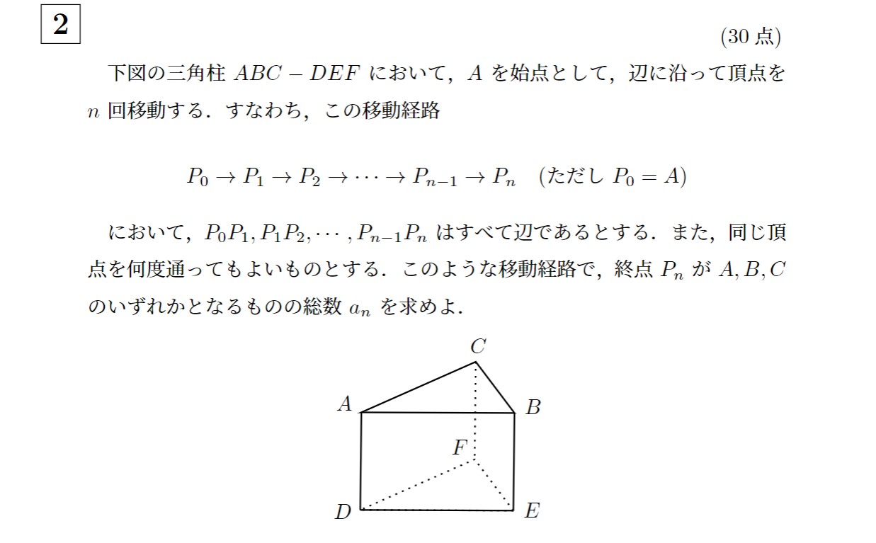 2022年京都大学文系大問2